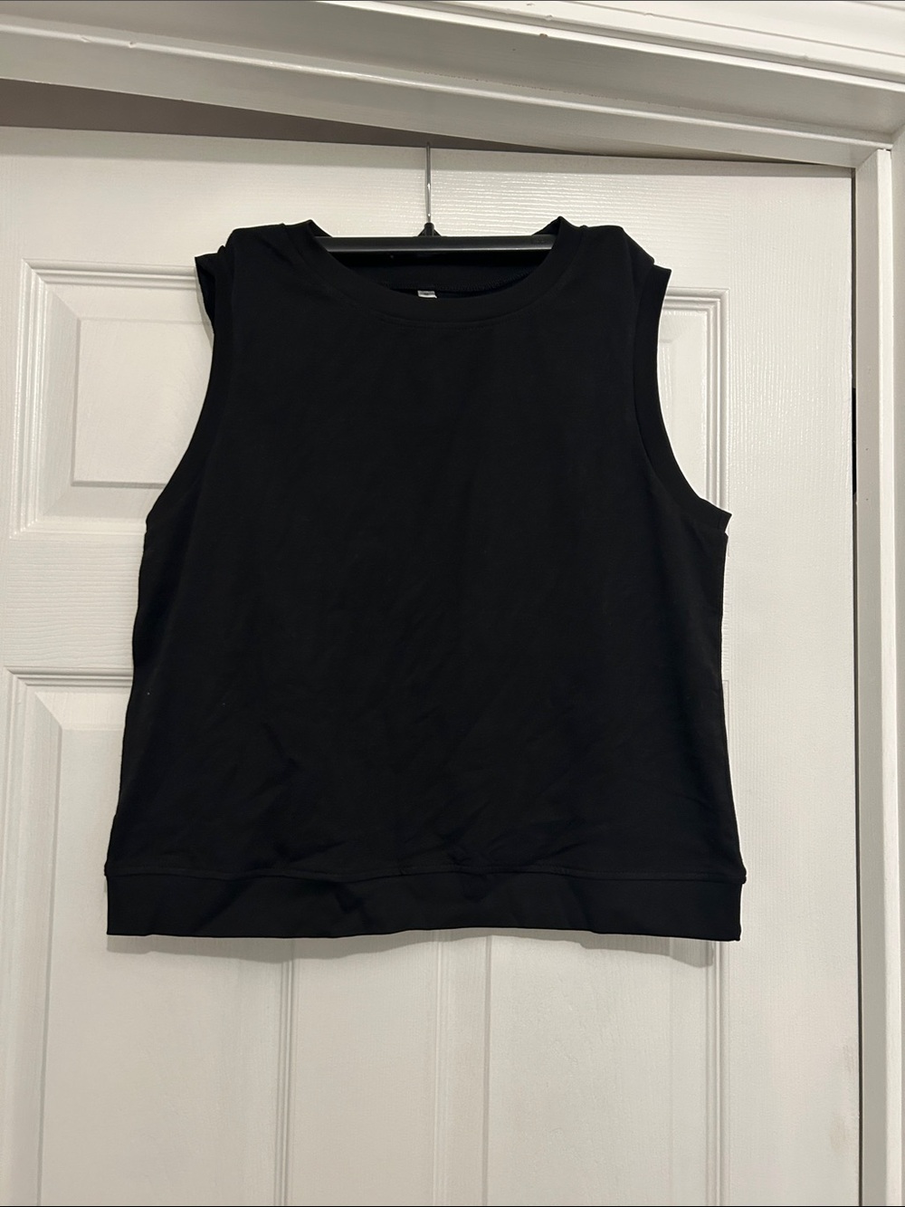 Women’s Black Sleeveless Crewneck Top - Classic Everyday Staple